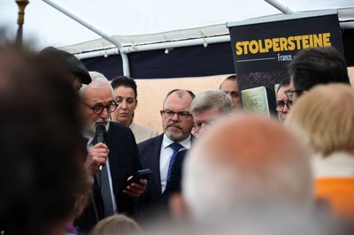 Pose du Stolperstein le 15/05/2024 pour M. Lucien Wolff-12 © Cyrille Gallet
