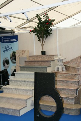 Des escaliers en granit à l'Expo-Habitat 2011 de Waldighoffen