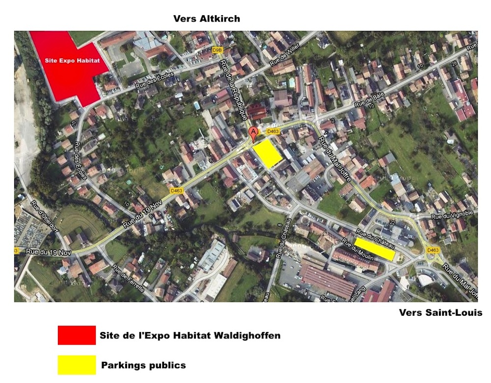 Plan des parkings de l'Expo Habitat