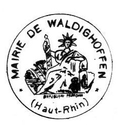 Tampon de la Mairie de Waldighoffen en 1945
