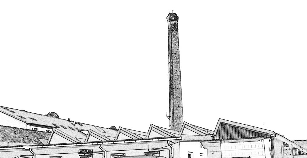 Croquis-usine d'après photo