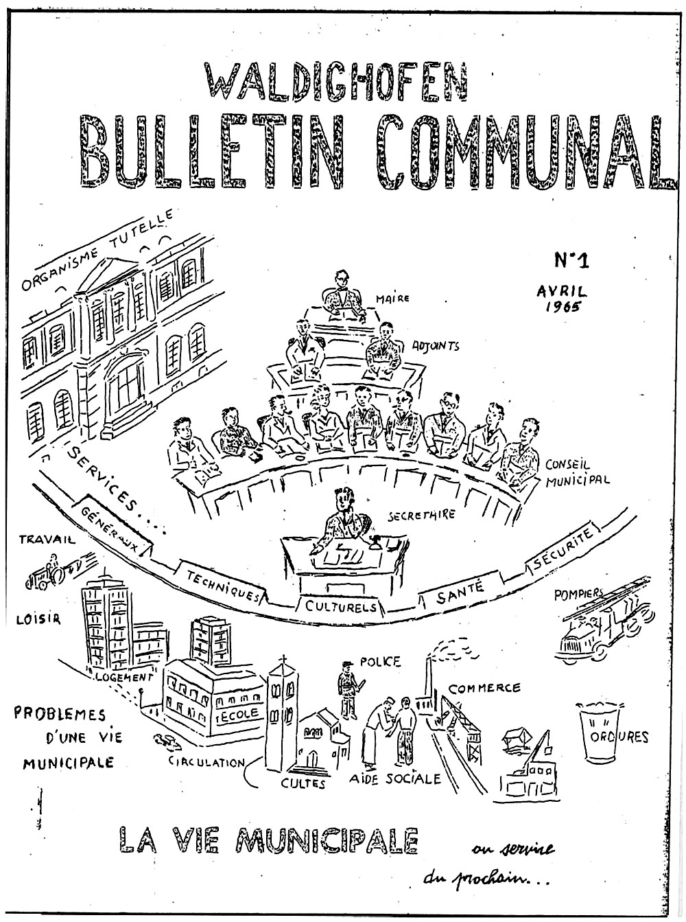 1er bulletin communal de WALDIGHOFFEN - Avril 1965