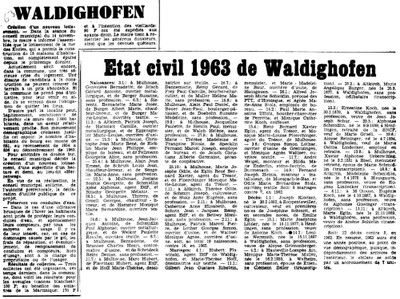 Extrait de presse - 1963