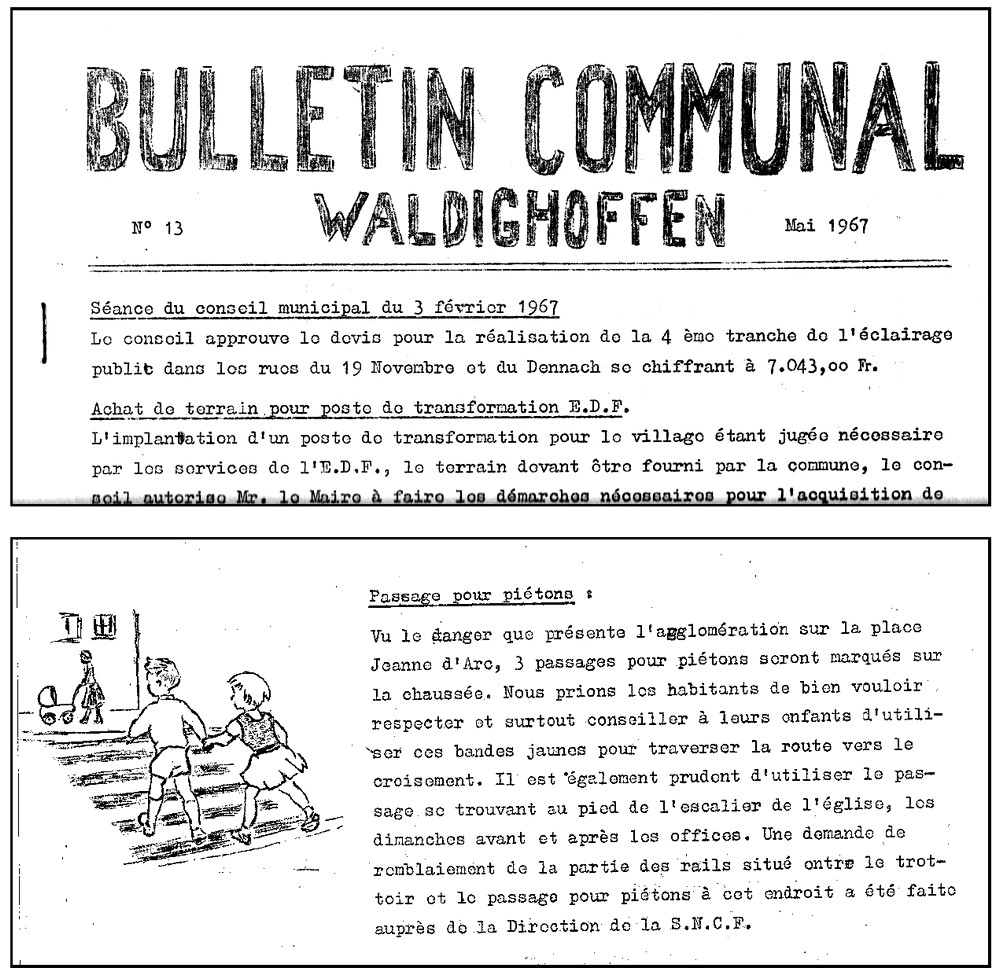 Extraits de stencils en 1967