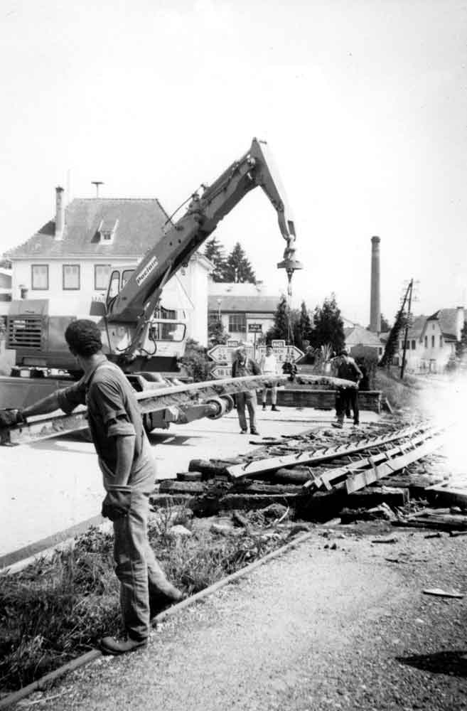 Dépose des rails-Waldighoffen - 1969