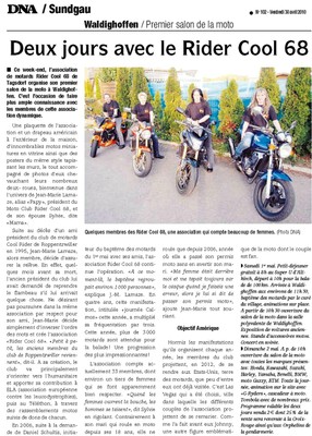 Article DNA motards du 30 avril 2010