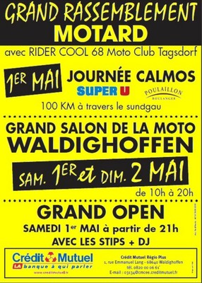 Affiche motards 2010 jaune