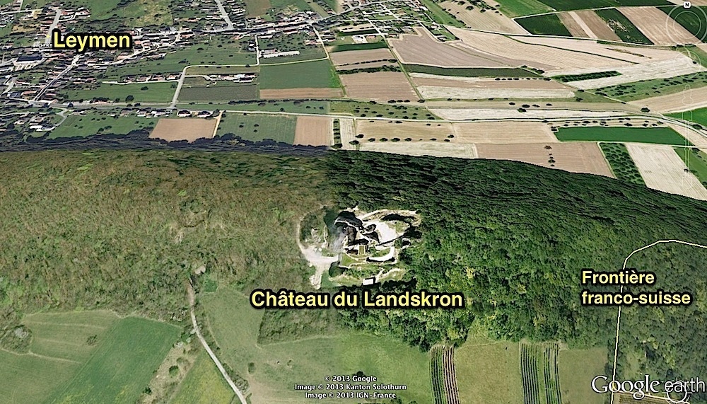 Le château du Landskron dans son environnement