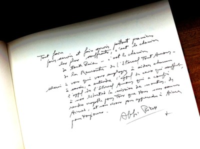 Texte manuscrit écrit par l'Abbé Pierre le 14 mars 1980 (Famille Hoff)