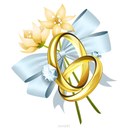 anneaux mariage fleur