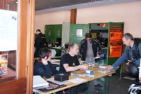 Rassemblement de motards - 1er mai 2011 - caisse tickets repas