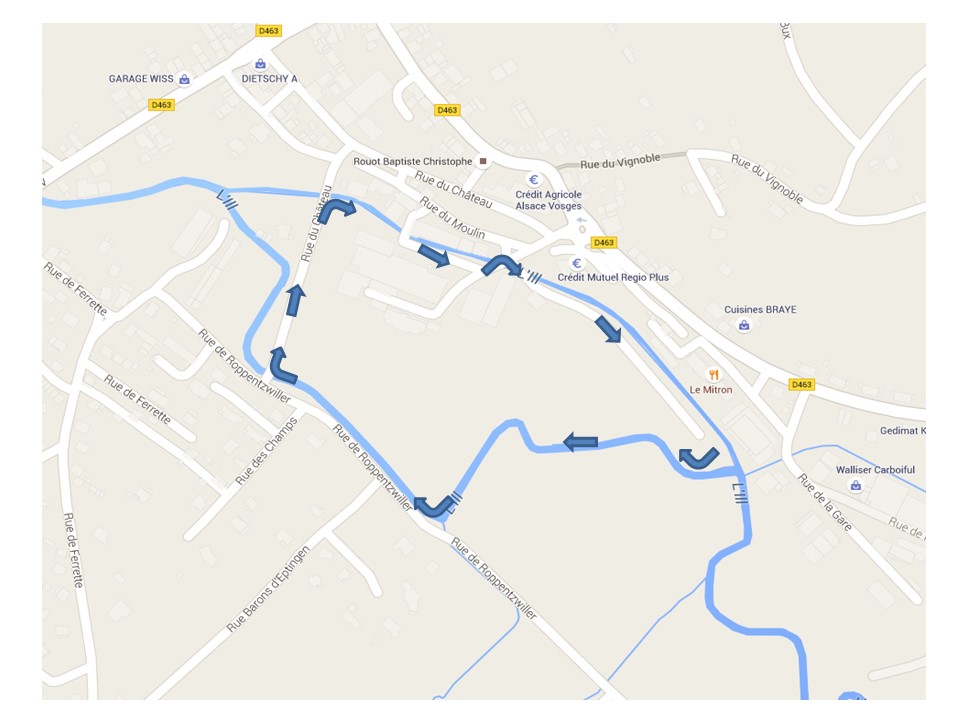 Parcours de l'eau - plan