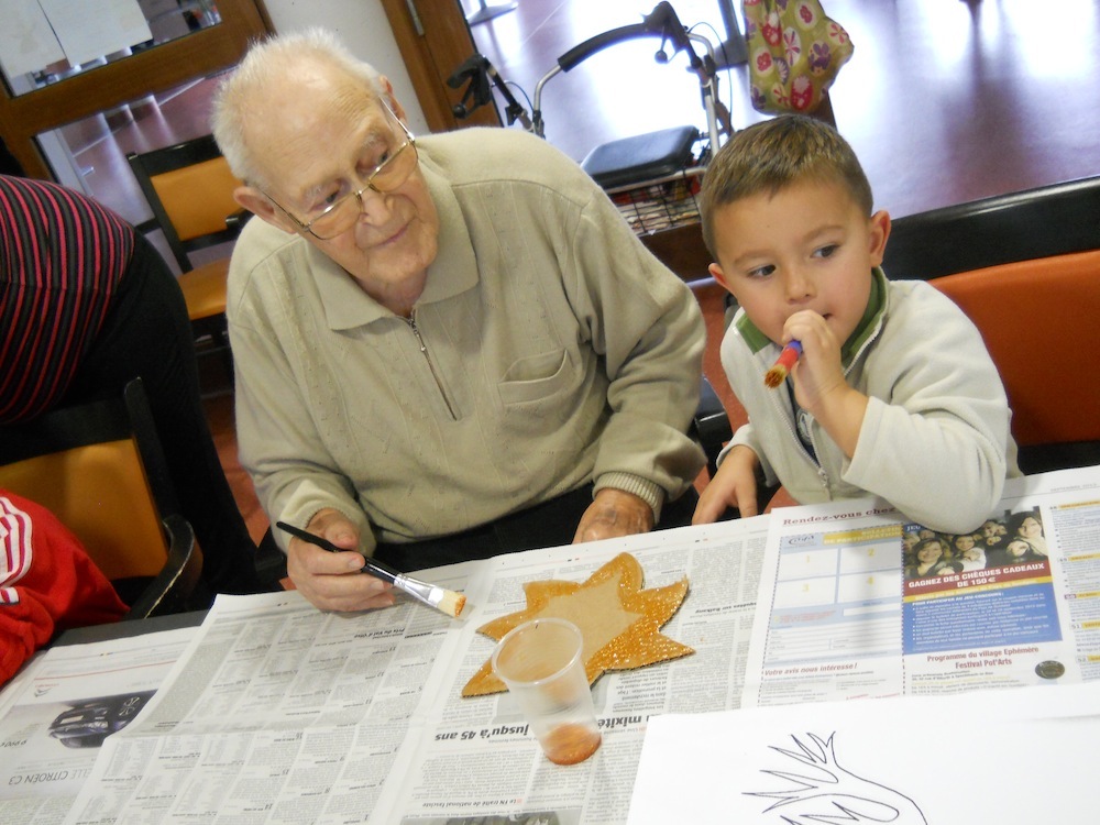 Vincenzo avec un pensionnaire