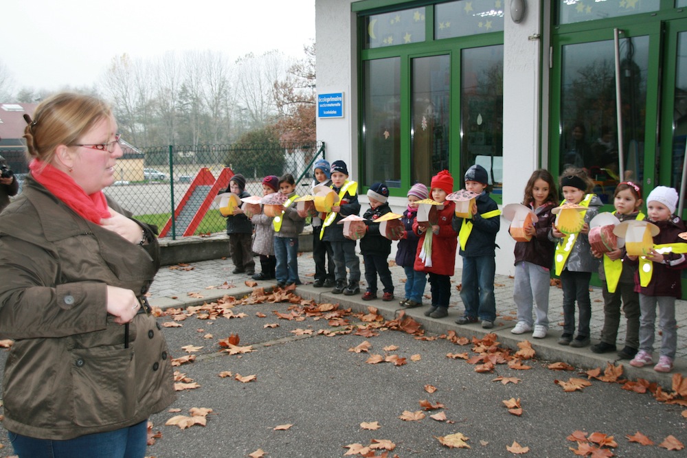 La maîtressse et une partie des élèves