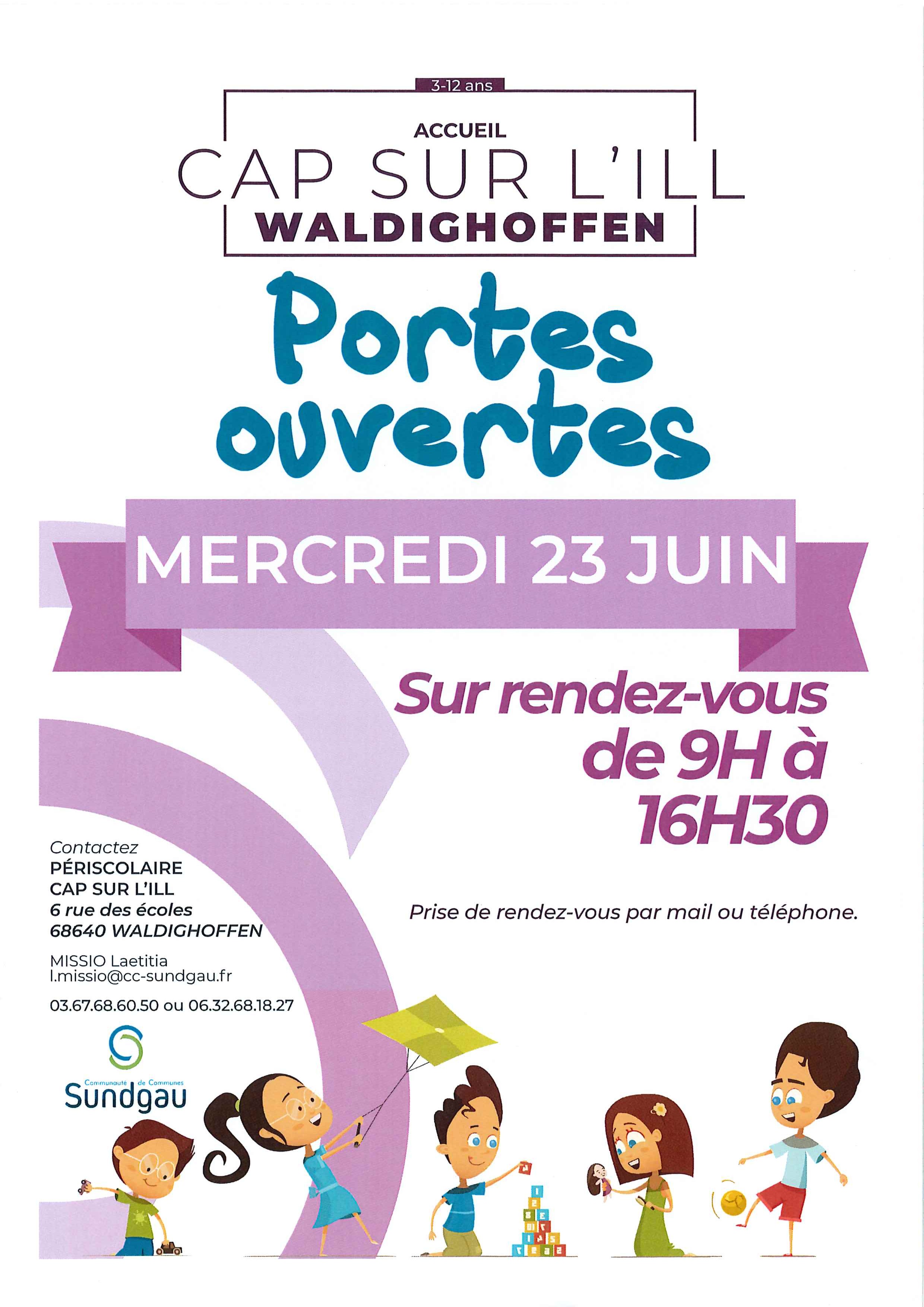 Affiche portes ouvertes périscolaire juin 2021