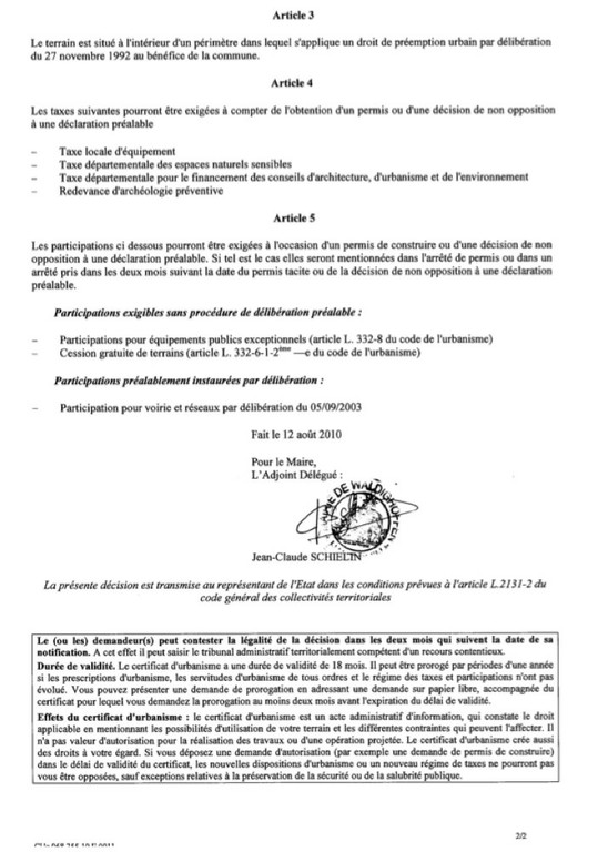 Réponse CU 10E0011 page 2