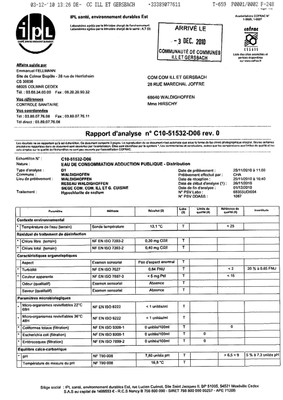 Première partie du rapport d'analyse n°C10-51532-D06 du 25/11/10 