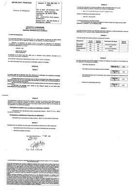 Certificat d'urbanisme n°11E0024 - Me BROM