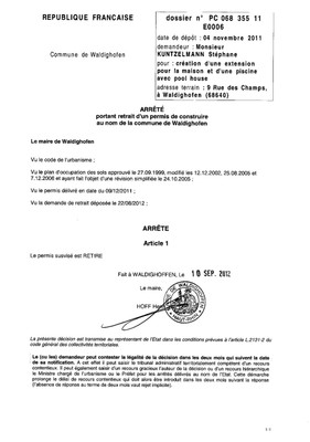 Retrait PC11E0006 Kuntzelmann