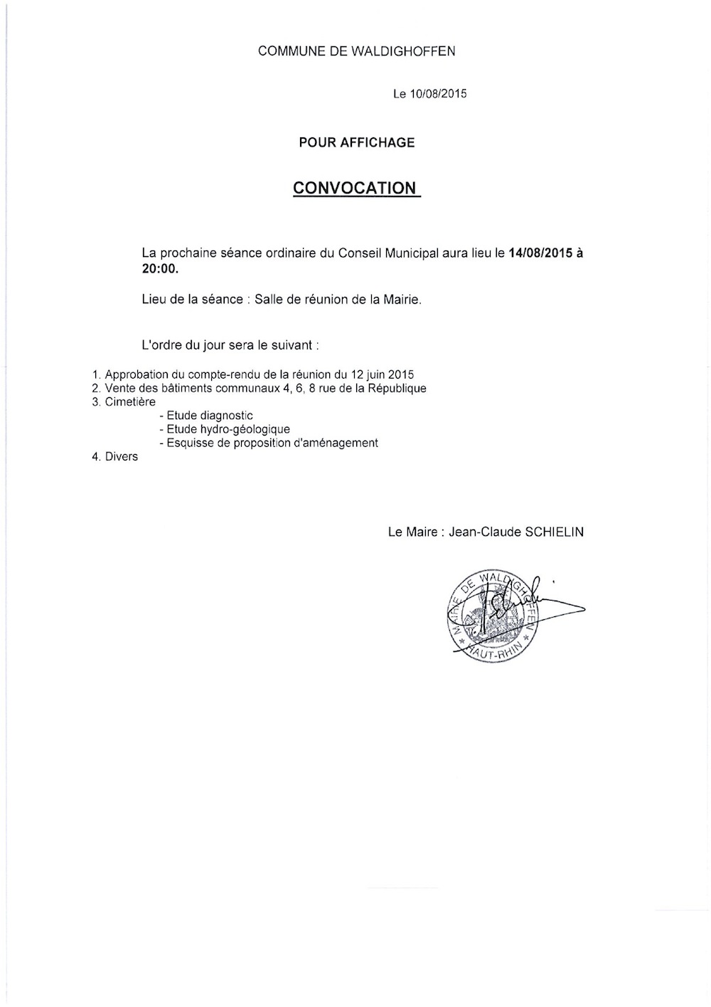 Convocation CM 14/08 15