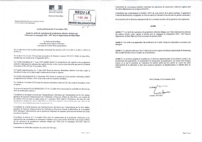  Arrêté prefectoral- tarif des opérations de prophylaxie 