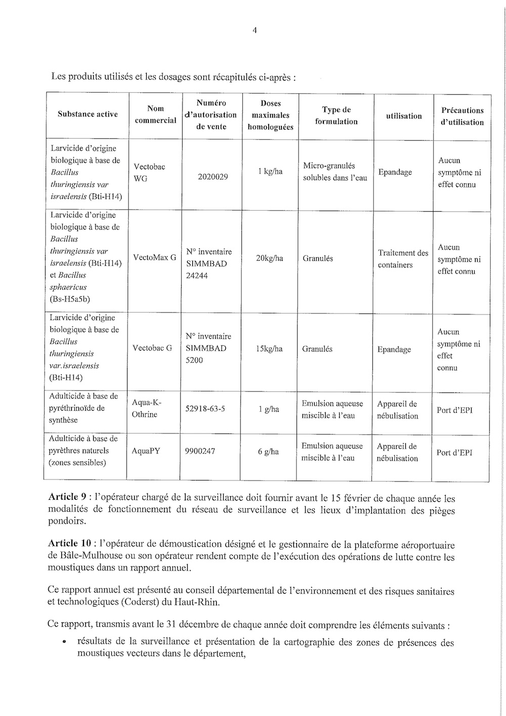 Arrêté préfectoral - plan national anti-dissémination du chikungunya et de la dengue