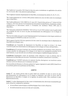  Arrêté préfectoral - plan national anti-dissémination du chikungunya et de la dengue 
