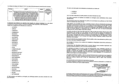 Récépissé d'un dépôt de déclaration de travaux par la Communauté de Communes du Sundgau