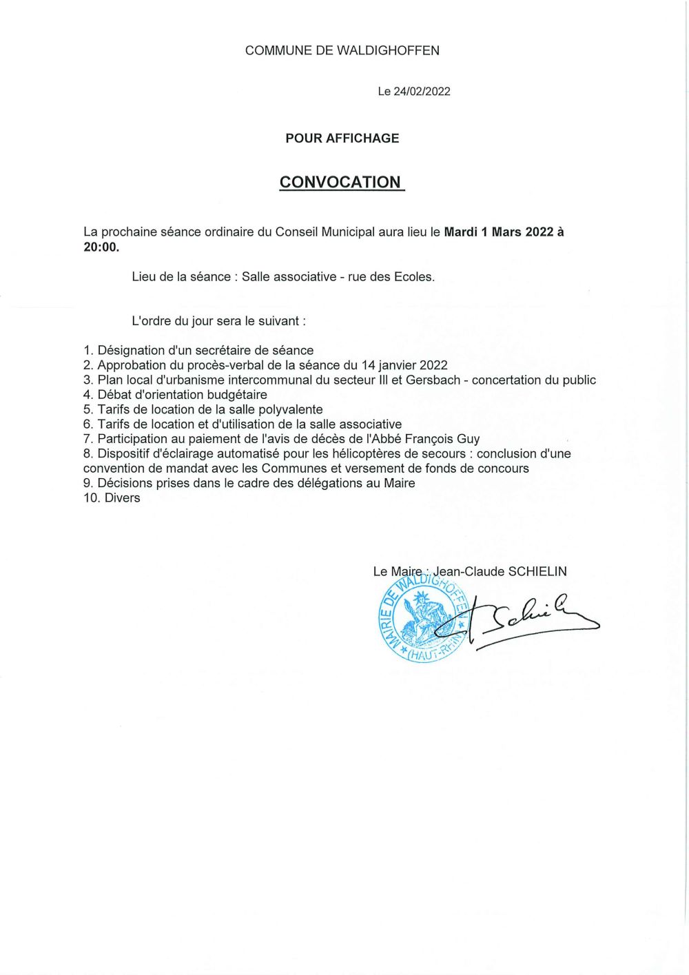 Convoc 1er mars 2022