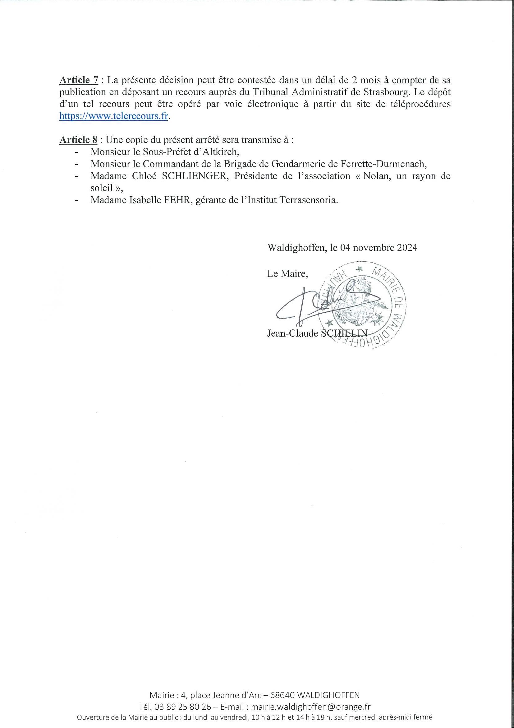 Arrêté du Maire 2024/56 autorisant une tombola - page 2