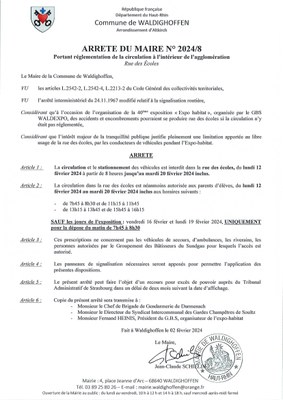 Arrêté du maire n° 2024/8