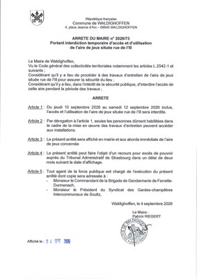Arrêté du maire n°2026/73