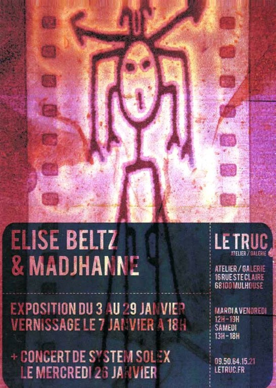 Affiche pour l&rsquo;expo de Elise BELTZ à la Galerie Le Truc à Mulhouse