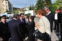 Arrivée du ministre au marché d'Altkirch le 1er sept 2011