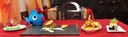 Ensemble des plats carpailles chez Dietlin à Ferrette - menu concocté par les restaurant du Jura pour les Carpailles 2012