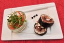 Mousse de fève au gingembre sushi de carpes au restaurant du Jura à Ferrette - plat présenté pour les Carpailles 2012