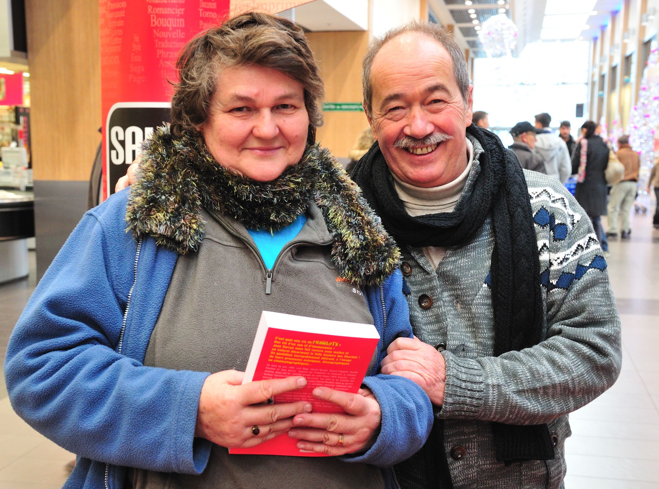 Jean Sarrus avec une habitante de Tagolsheim Annette Biringer