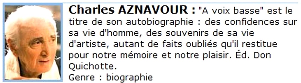 Bandeau Charles AZNAVOUR