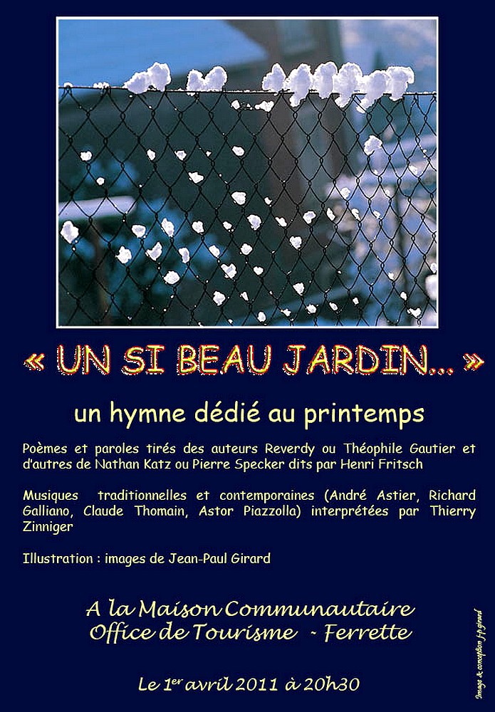 Affiche Un si beau jardin le 1er avril 2011