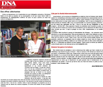 Article des DNA du 5 septembre 2010