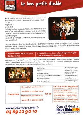 Le bon petit diable : verso du flyer