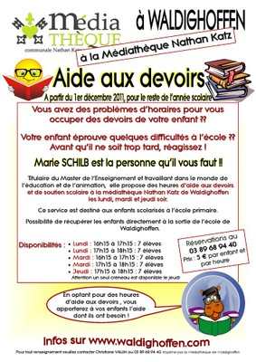 Affiche aide aux devoirs 2011