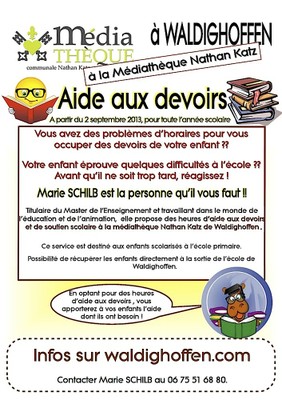 Affiche aide aux devoirs 2013