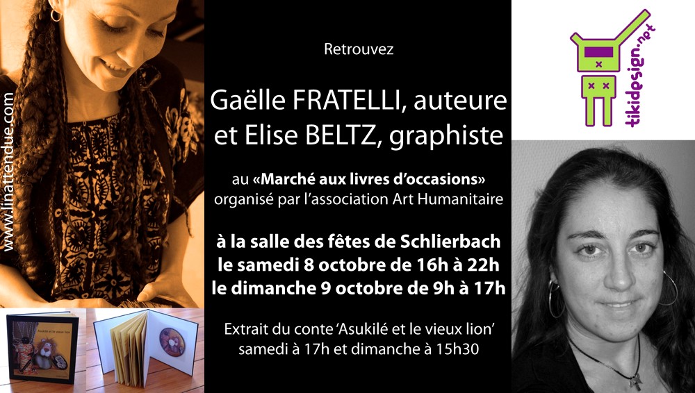 Annonce marché livre Schlierbach avec Gaëlle Fratelli et Elise Beltz