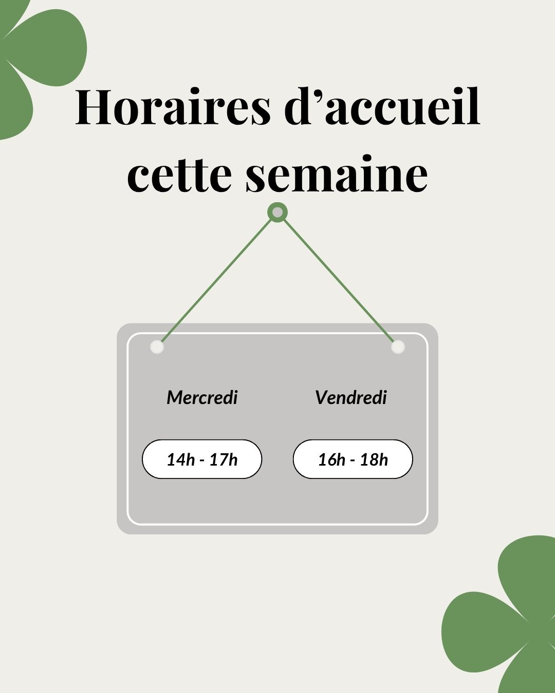 Horaires d'accueil de la médiathèque