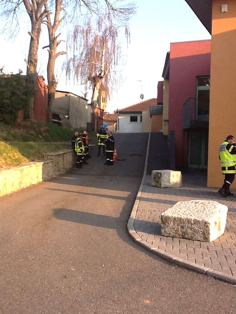 Les pompiers dans le chemin des Sportifs