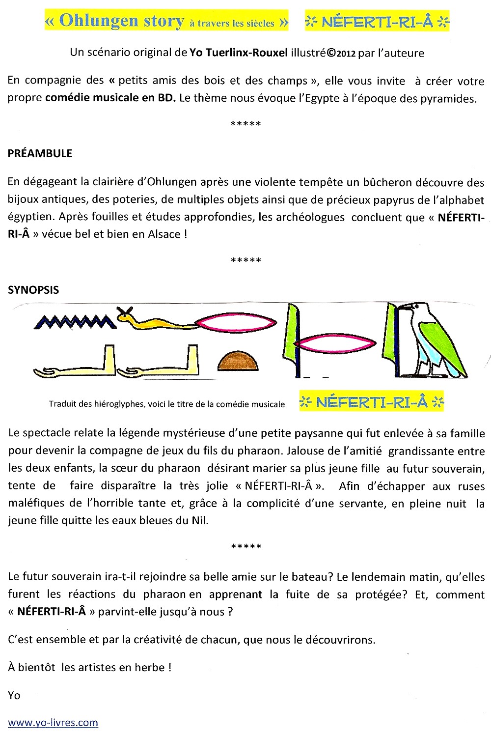 Présentation synopsis Néferti-Ri-Â