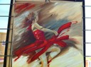Danseuse en robe rouge