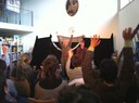 "Les aventures de Cochonnet - D’ Gschìchtle vùm Hütschele" à la Médiathèque le 13 avril 2012 avec Annick Frey. C'est la fin du spectacle