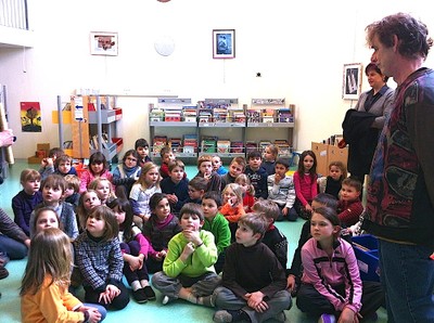 Les enfants avec Géraldine Hagenbach et Bernard Ruff